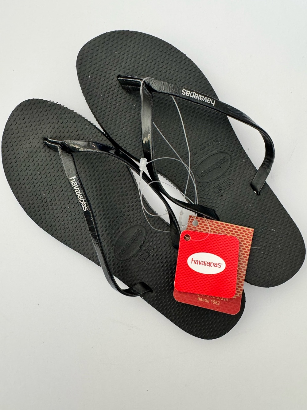 Havaianas Black “Slim” Flip Flops Women’s 35/36 - 5/6 NWT